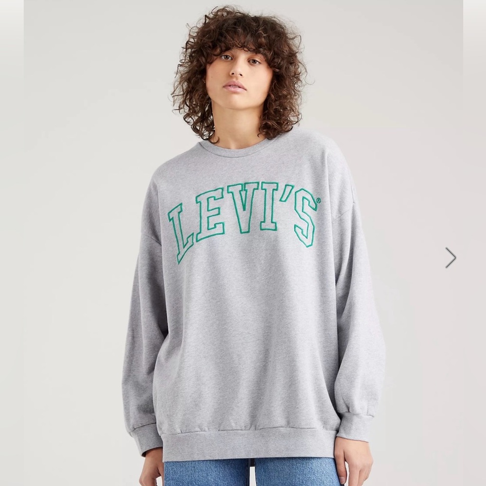 Levi's Gray Graphic Prism Crewneck Sweatshirt Logo